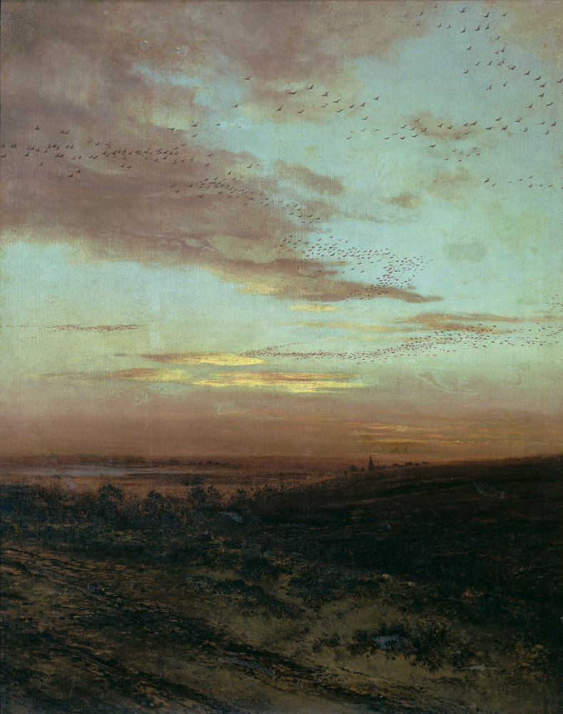 Alexey Savrasov. Evening. The flight of birds