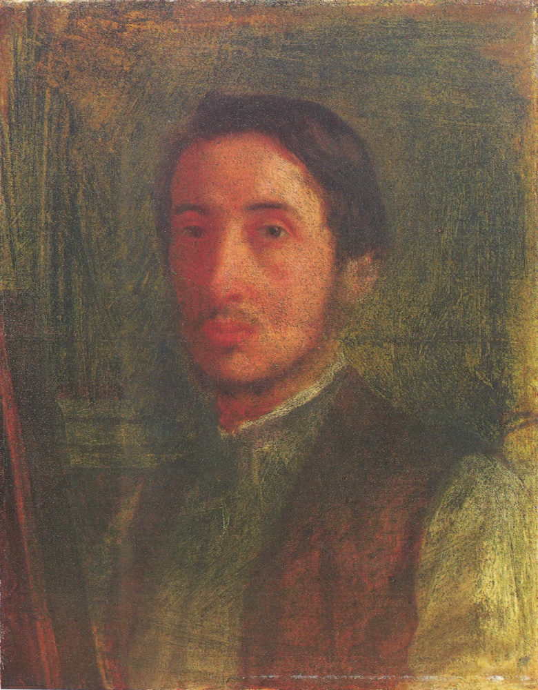 Edgar Degas. Self-portrait in a brown vest