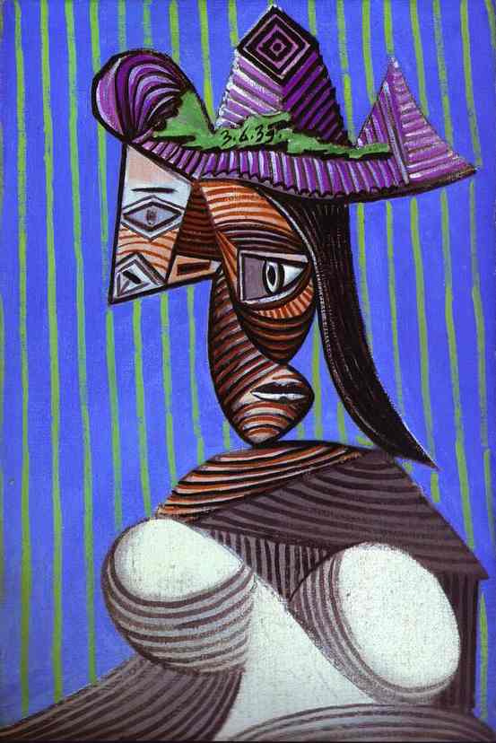 Pablo Picasso. A woman in a torn hat