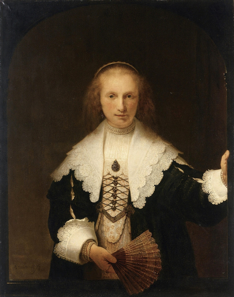Ferdinand Baltasars Pain. Porträt der Frau von Nicholas van Bambeke Agatha Bass (von Rembrandt van Rijn)