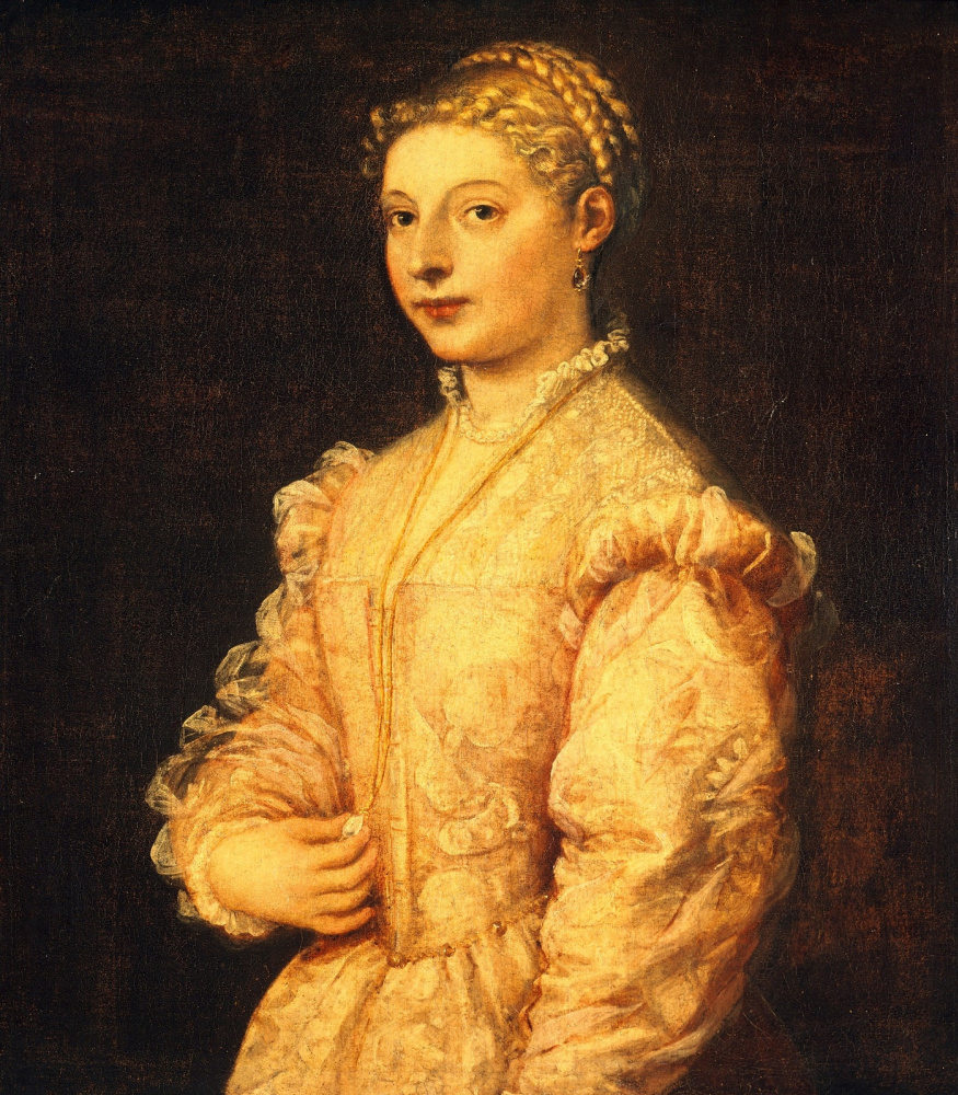 Titian Vecelli. Portrait of a young woman (Portrait of the artist's daughter, Lavinia, Vecceli)