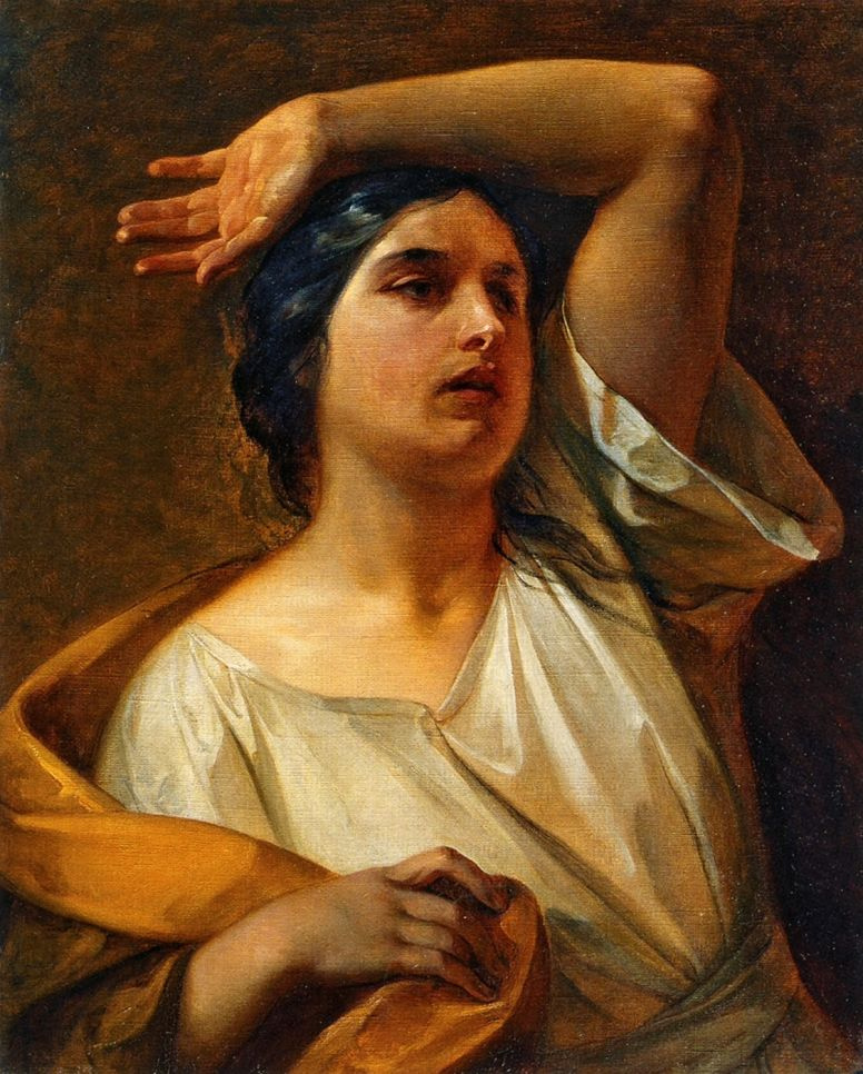 Petr Vasilyevich Basin. Woman with raised arm