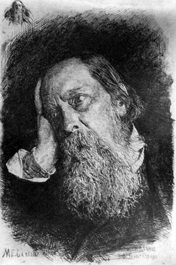 Vasily Vasilyevich Mate. Portrait Of M. E. Saltykov-Shchedrin