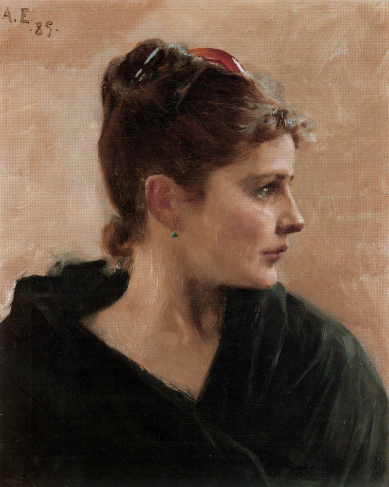 Albert Gustav Aristide Edelfelt. Portrait of a young lady