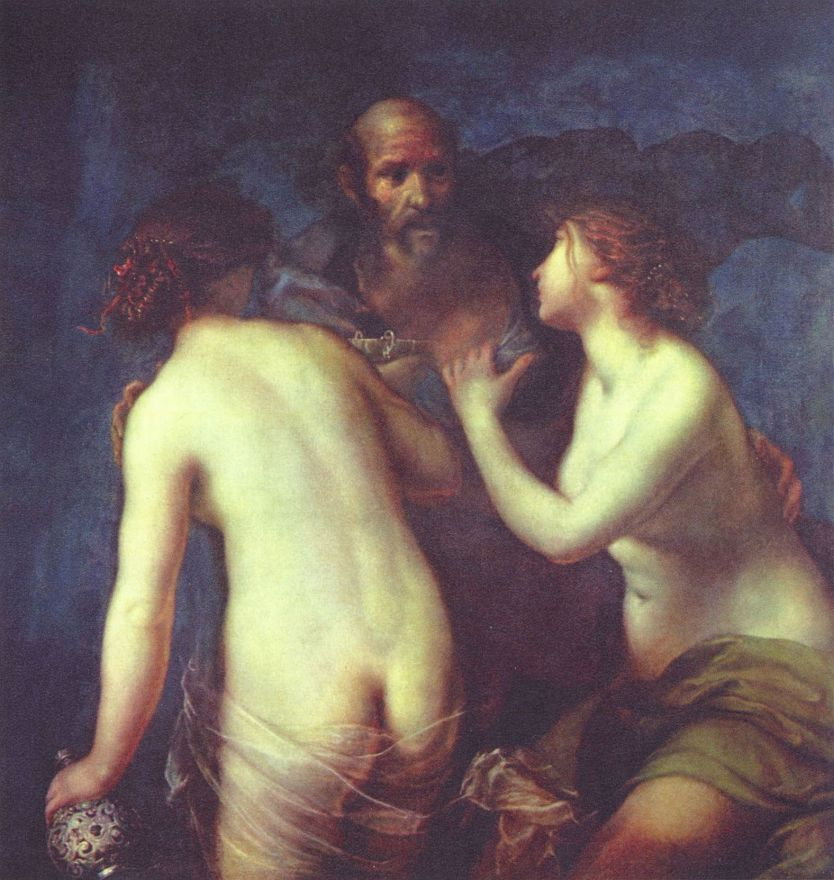 Francesco Furini. Lot and his daughters