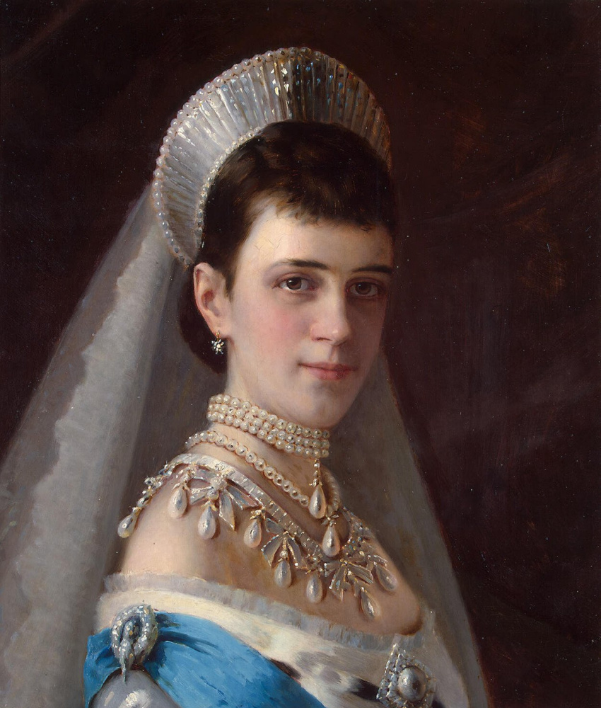 Ivan Nikolayevich Kramskoy. Portrait of Empress Maria Fyodorovna in a pearl headdress