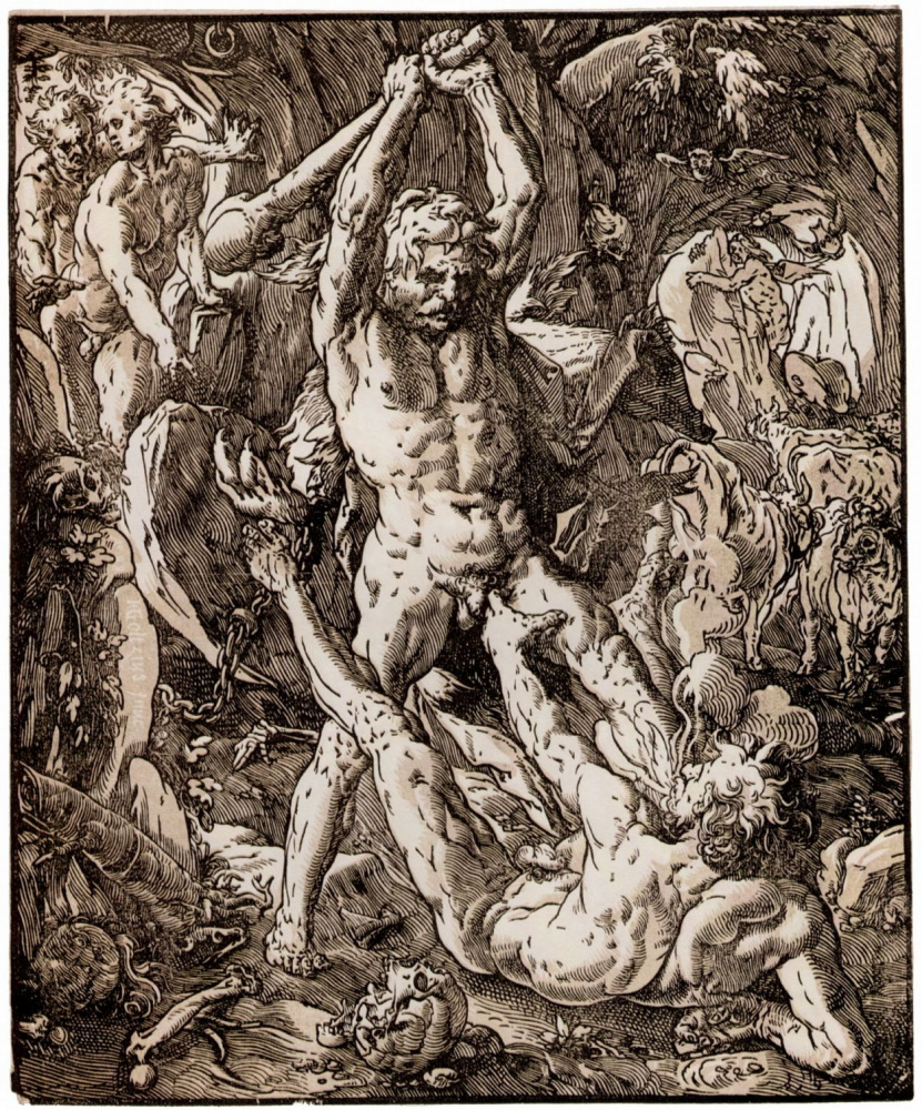 Hendrik Goltzius. Hercules and Cacus