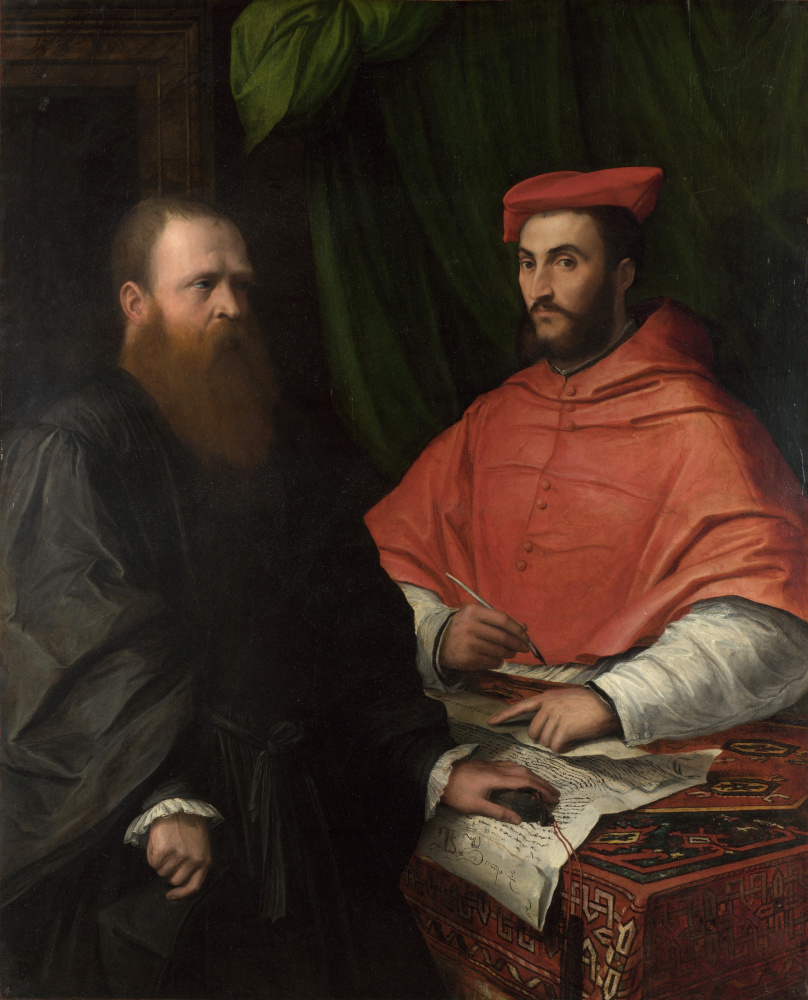 Джироламо да Карпи. Кардинал Ипполито Медичи и монсеньор Марио Браччи
