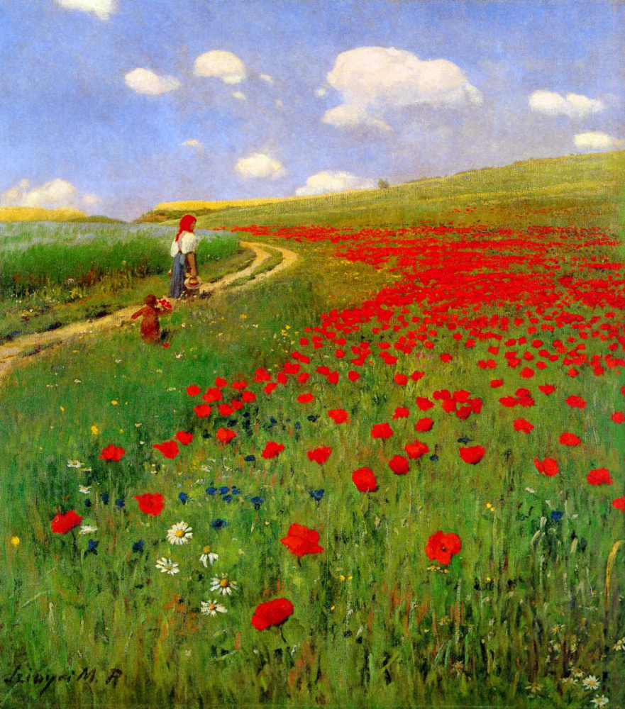 Pál Szinyei Merse. Meadows with poppies