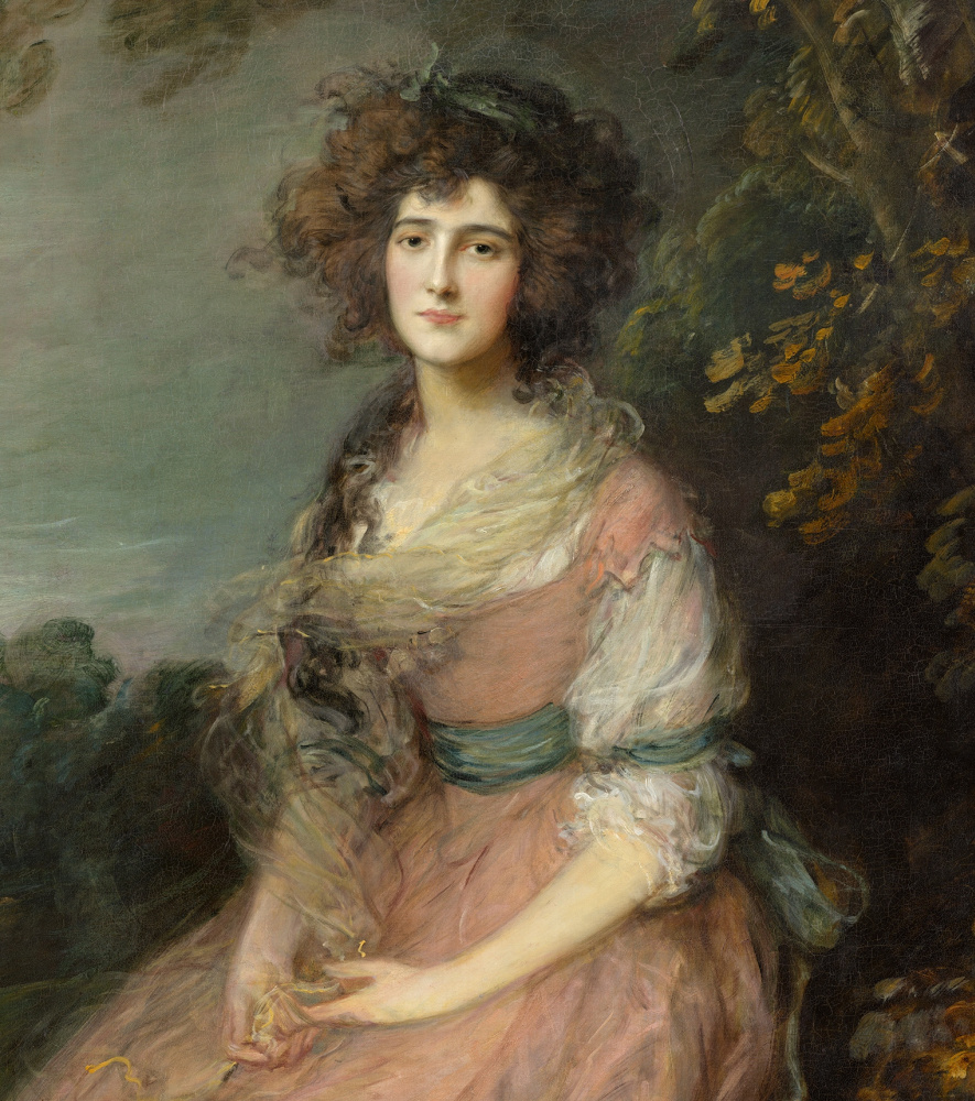 Thomas Gainsborough. Portrait of Mrs. Richard Brinsley Sheridan, fragment