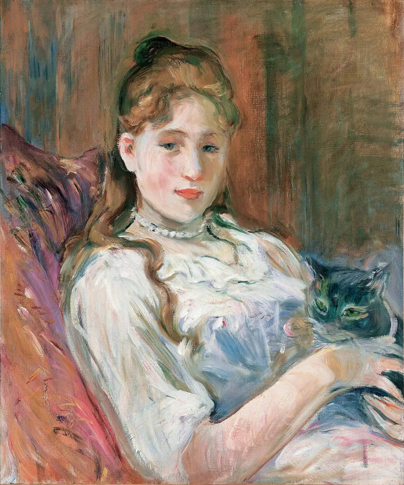 Berthe Morisot. Mädchen mit einer Katze