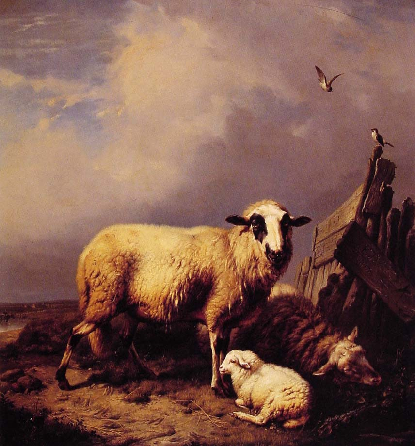 Evgenij Iosif Verbukkhoven. Protection Of The Lamb