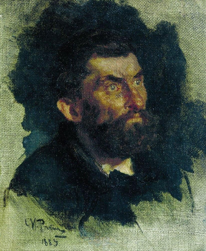 Ilya Efimovich Repin. The man's head. Study for the painting "Ivan the terrible and his son Ivan"