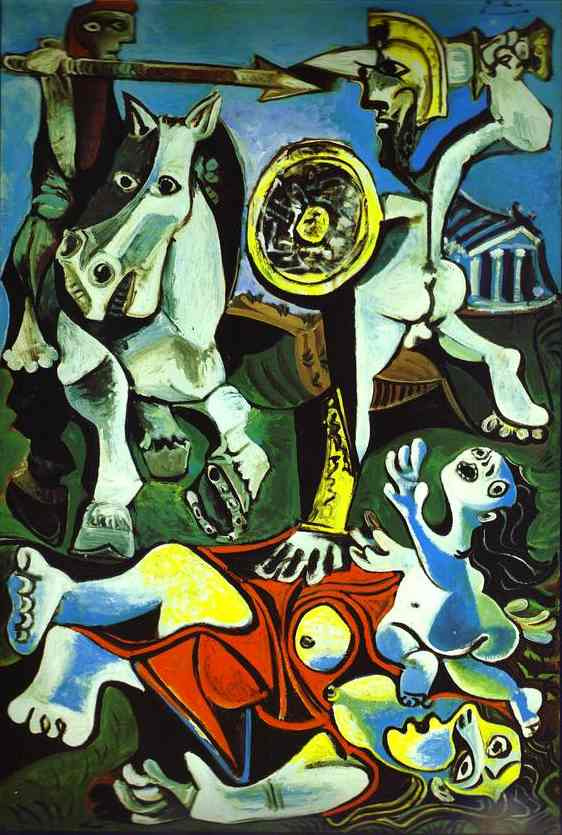 Pablo Picasso. The rape of the Sabine women