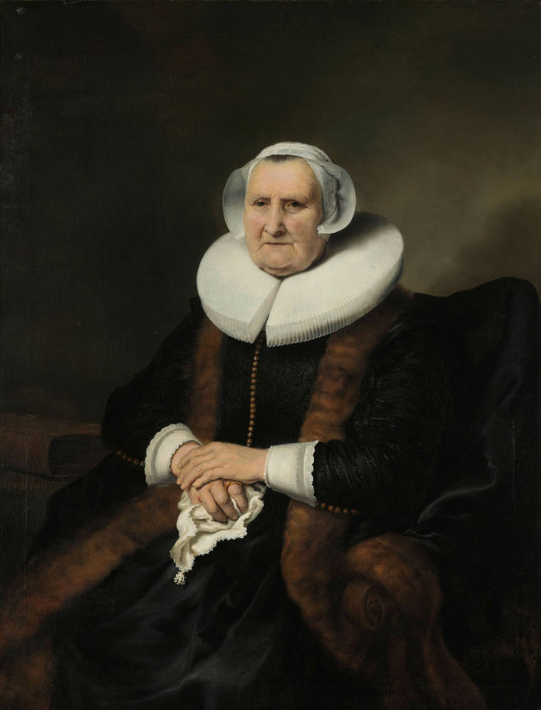 Ferdinand Baltasars Pain. Portrait of an old lady, maybe Elizabeth Bass