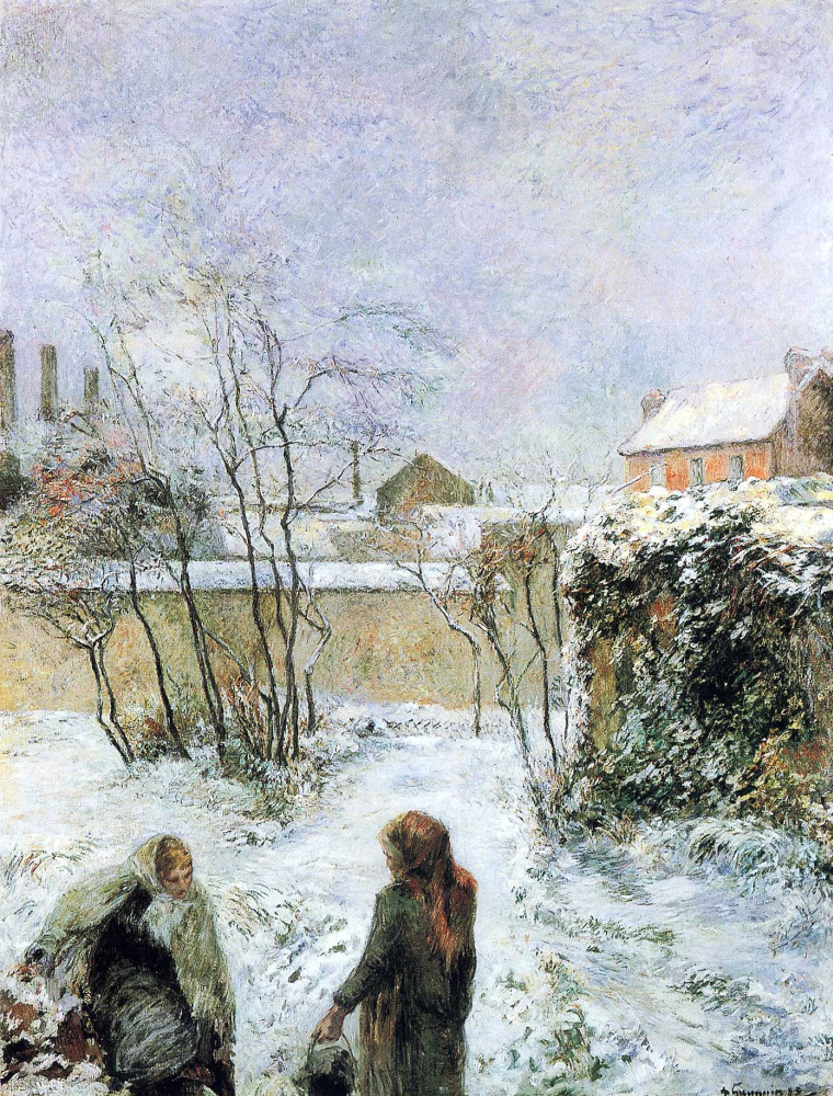 Paul Gauguin. The garden in winter, Rue Carcel