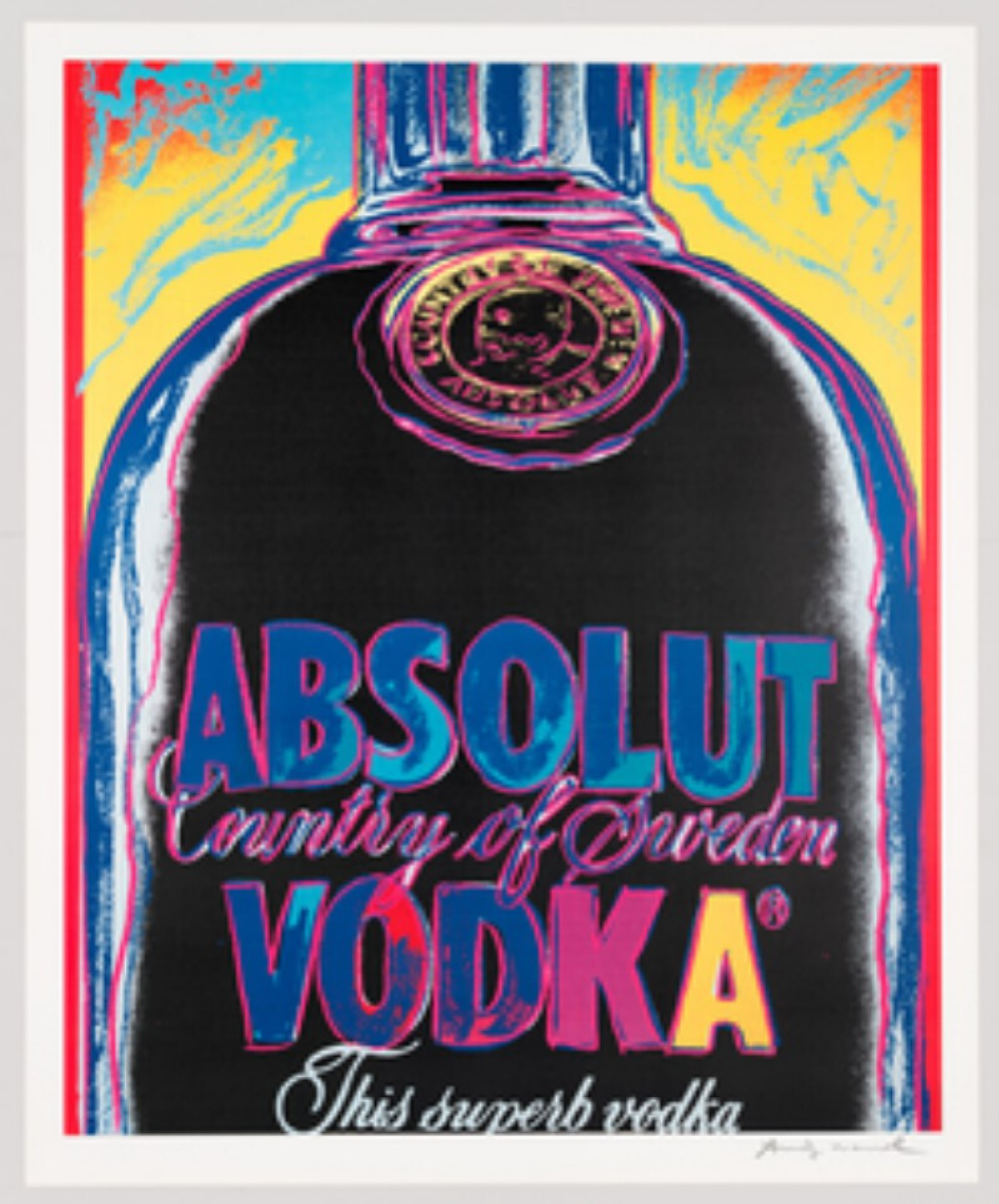 アブソルートウオッカABSOLUT WARHOLアンディウオホールアートポスター Andy Warhol Absolut Vodka, 1985, 86×107 cm: Descripción de la obra