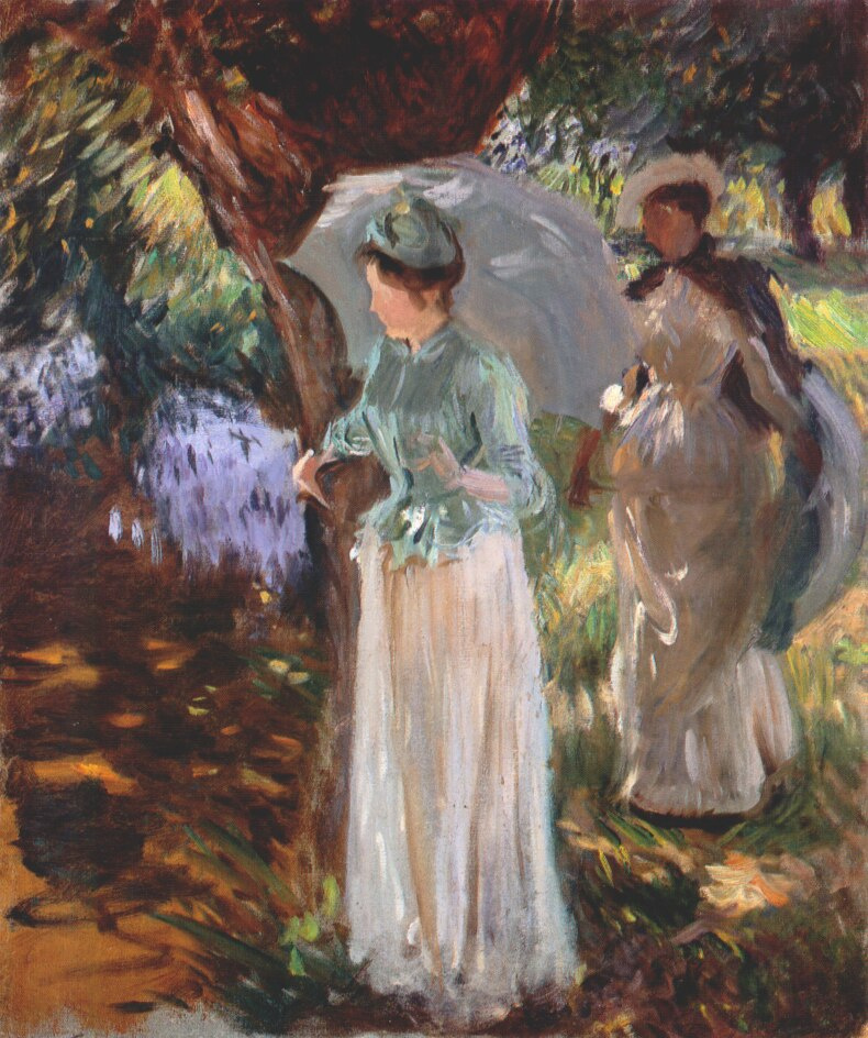 John Singer Sargent. Two girls with parasols