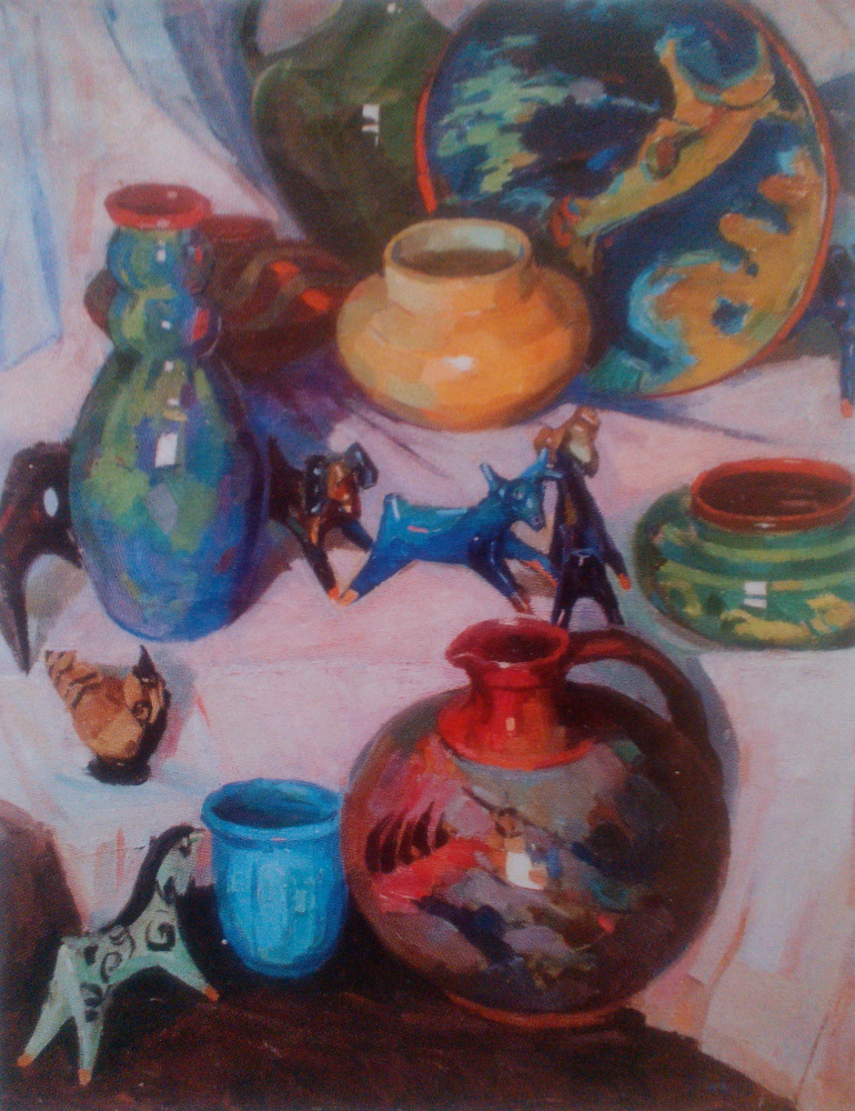 Galina Sevruk. Still life with ceramics