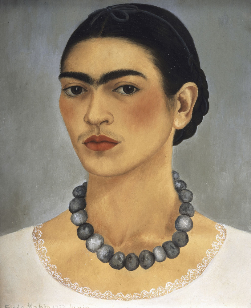 Frida Kahlo. Self portrait with necklace