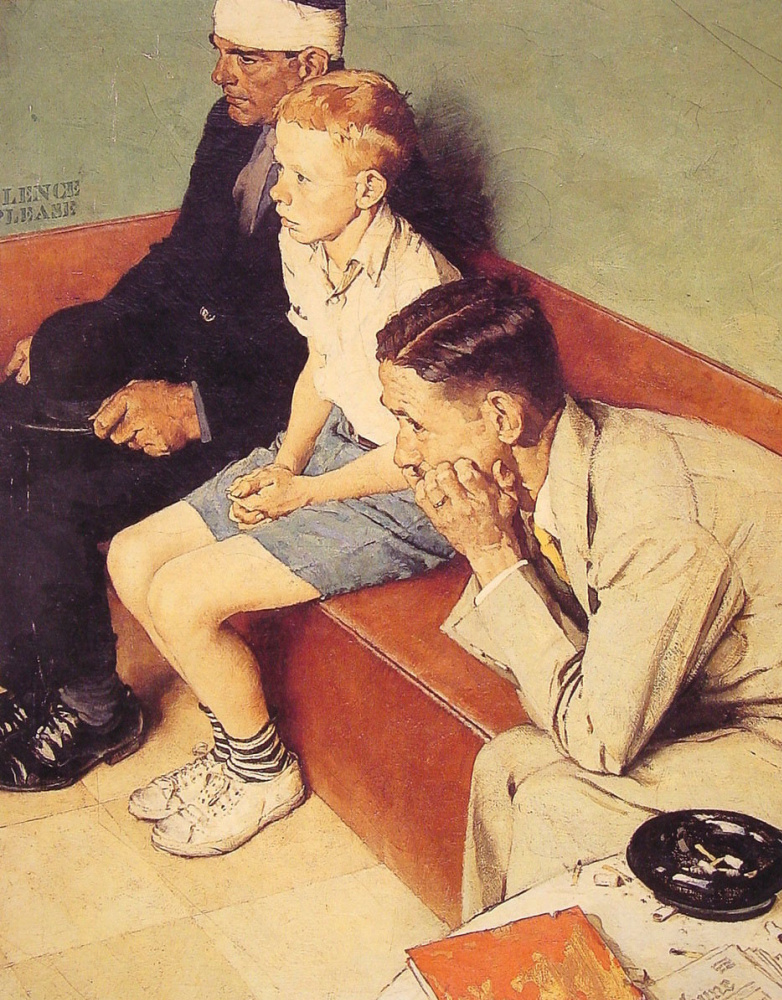 Norman Rockwell. The waiting room