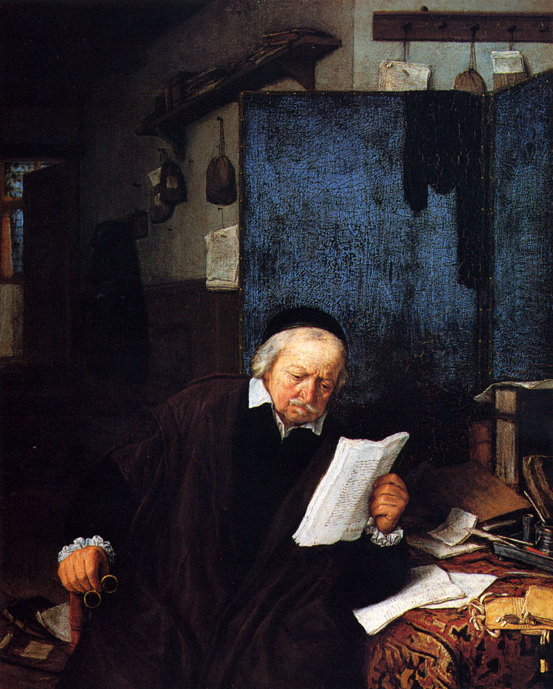 Adrian Jans van Ostade. The lawyer in his office