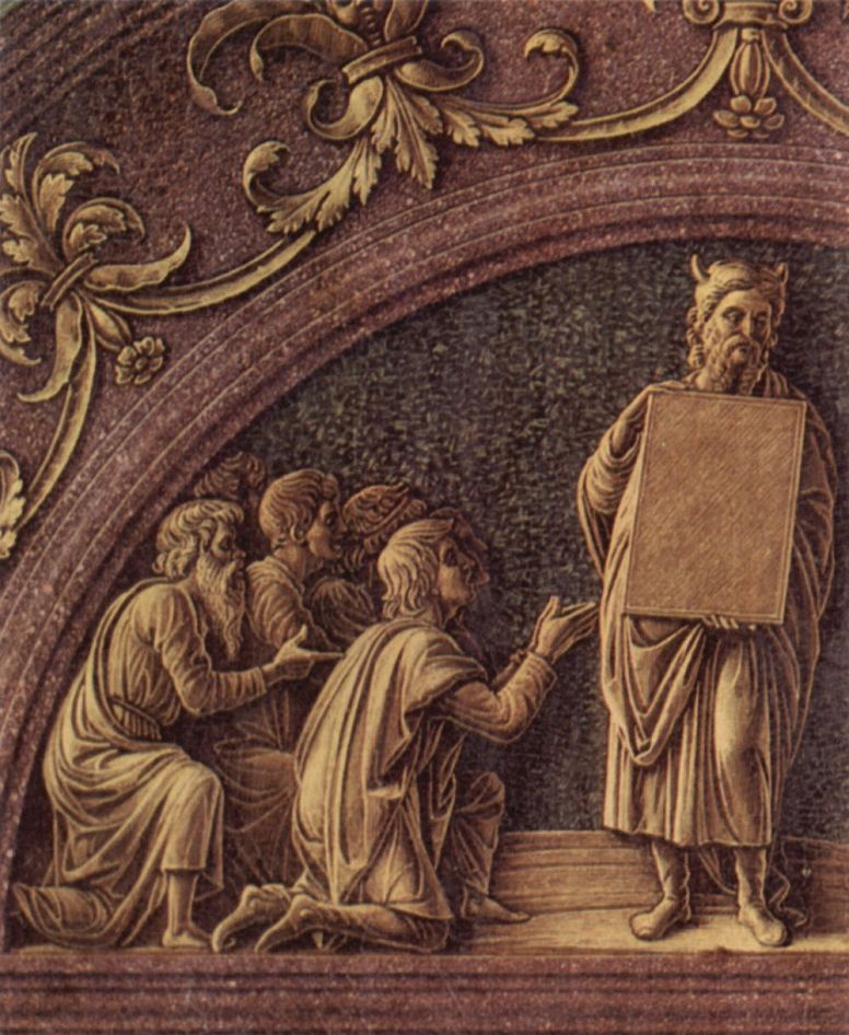 Andrea Mantegna. The altar of the Palace chapel of the Duke of Mantua, scene: the Circumcision of Christ, detail