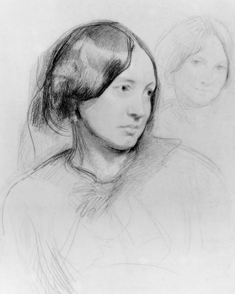 Frederick William Burton. Portrait of Mary Ann Cross