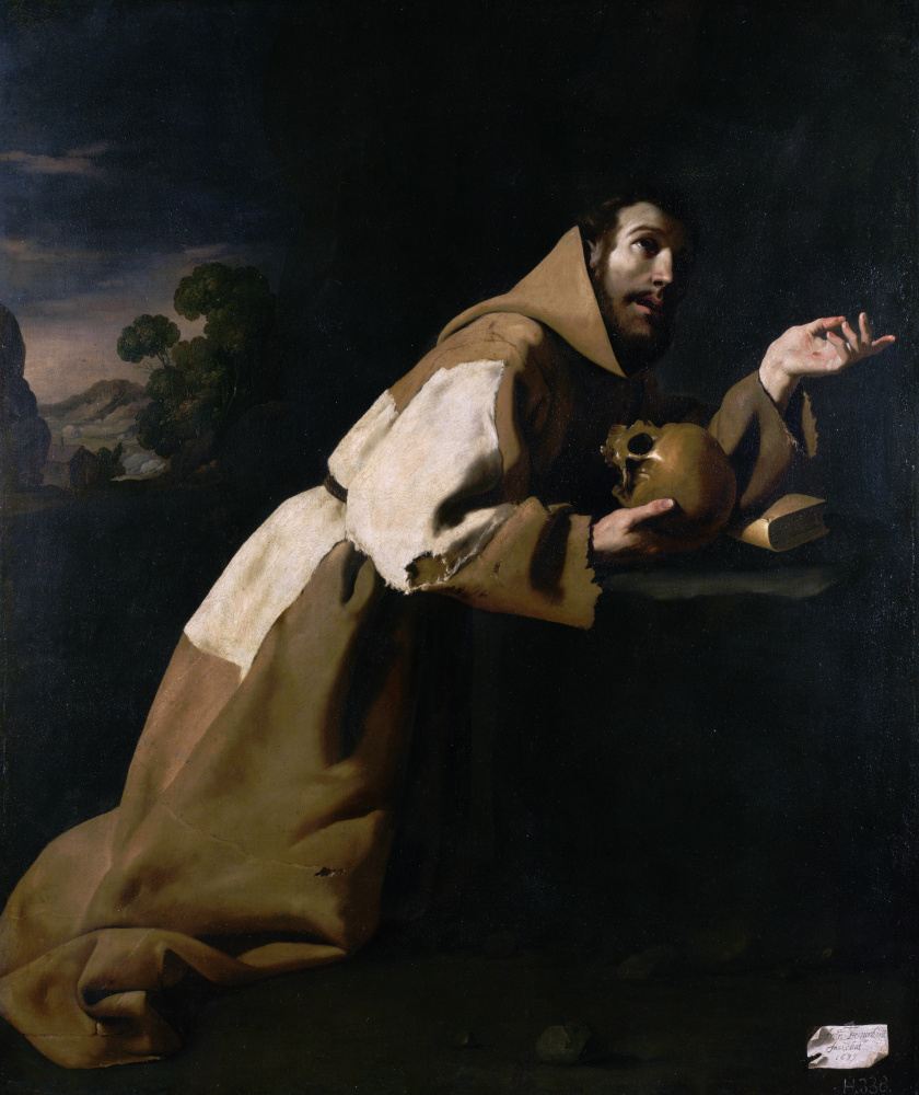 Francisco de Zurbaran. Saint Francis in prayer