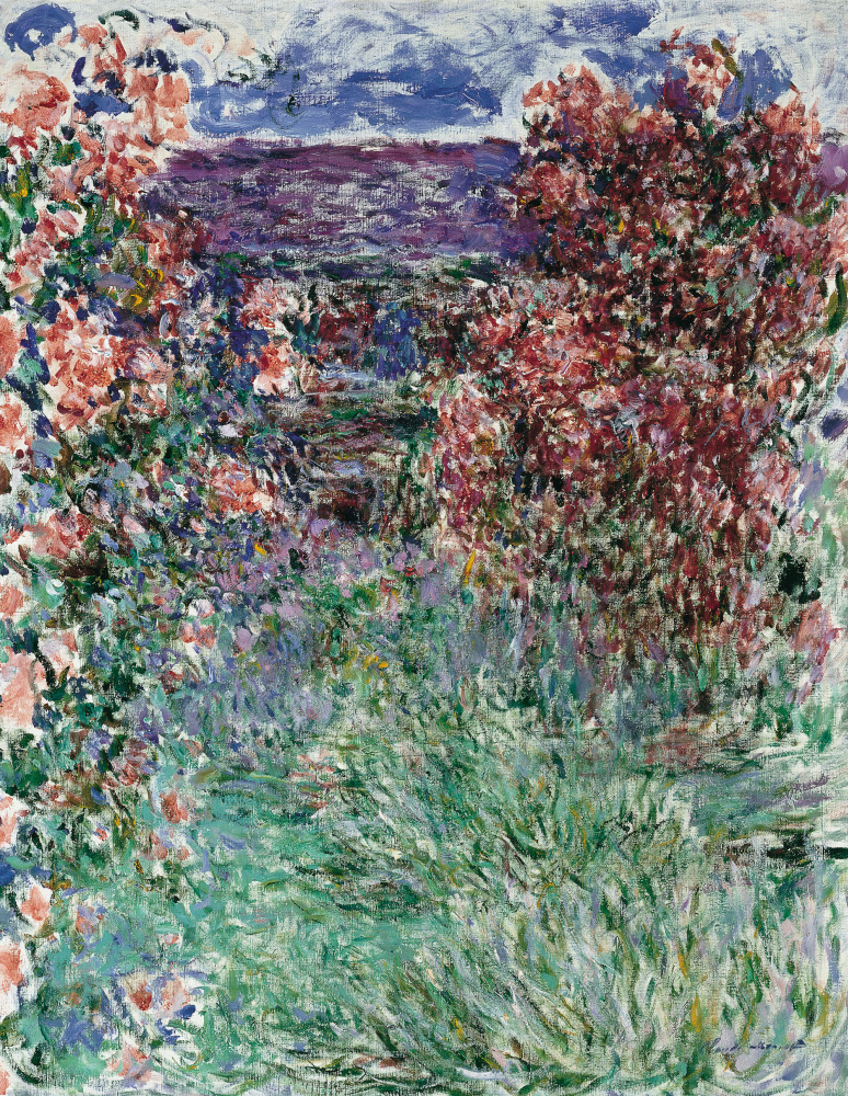 Claude Monet. 玫瑰之间的房子