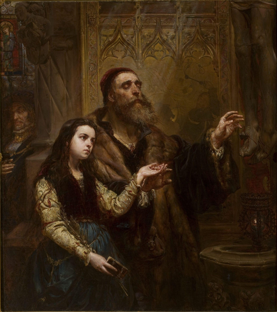 Jan Matejko. Feith Stoss and his granddaughter