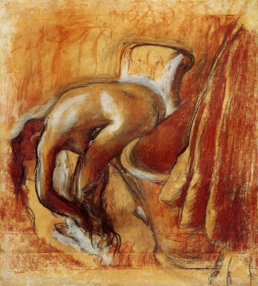 Edgar Degas. Woman after bath