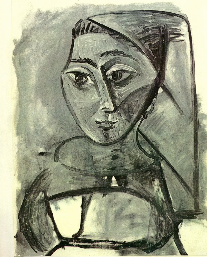 Pablo Picasso. Portrait of a woman. Jacqueline Rock