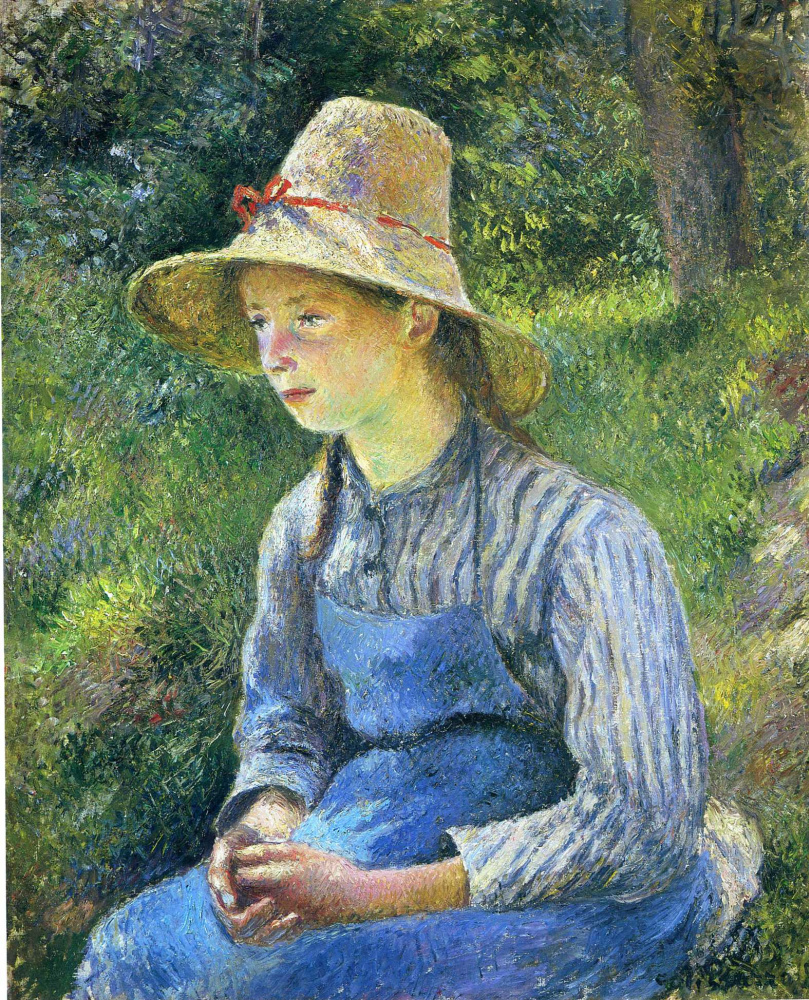 Camille Pissarro. A peasant girl in the hat