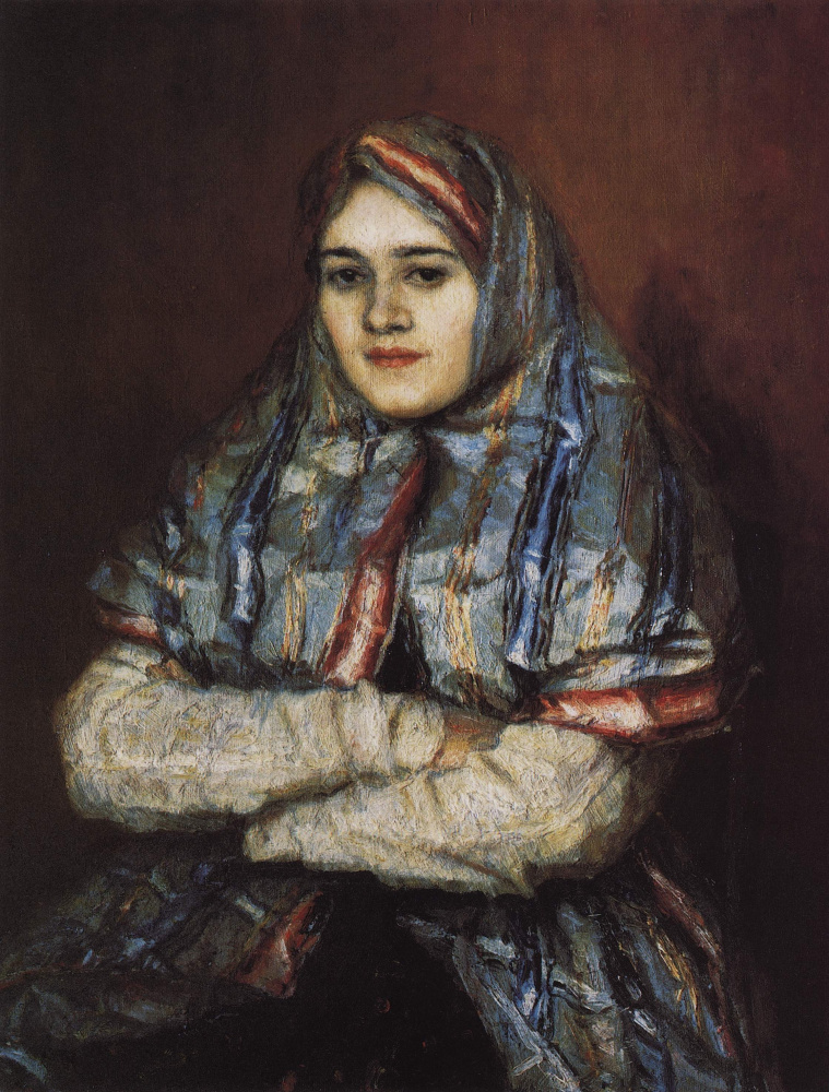 Vasily Surikov. Citizen. Portrait of Alexandra Ivanovna Emelianova, nee Schrader
