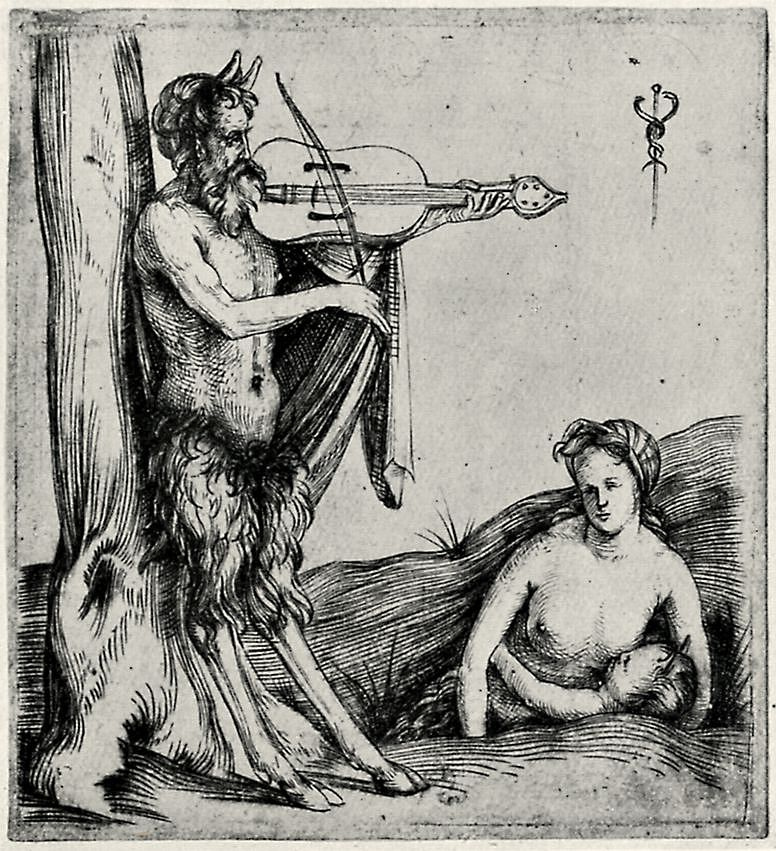 Jacopo de Barbary. Satyr, who plays the violin