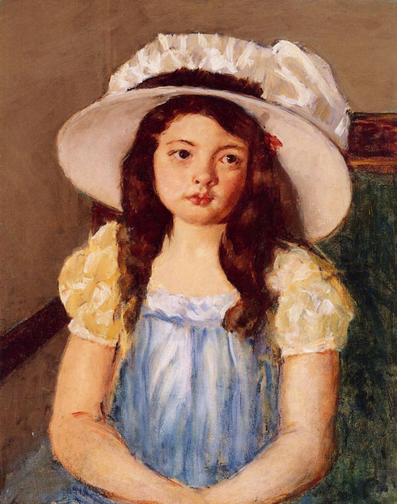 Mary Cassatt. Francoise in a big white hat