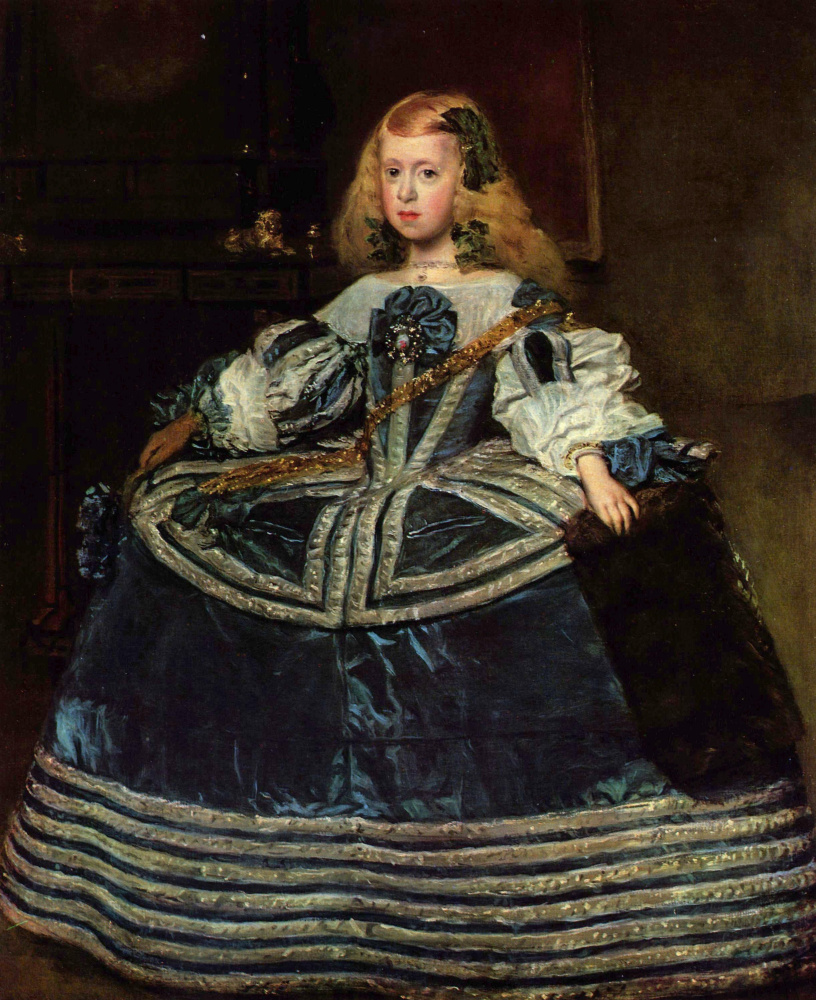 Diego Velazquez. Porträt der Infantin Margarita in einem blauen Kleid