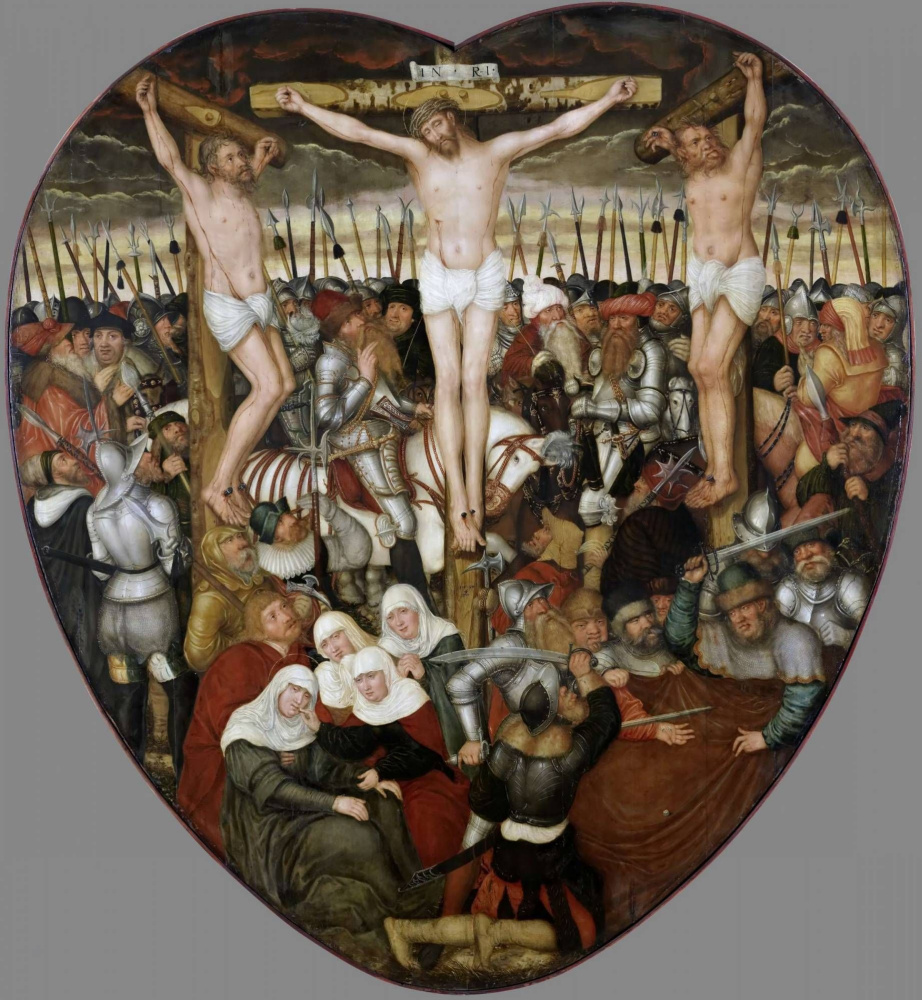 Lucas the Younger Cranach. The Altar Colditzer. Central part: the Crucifixion