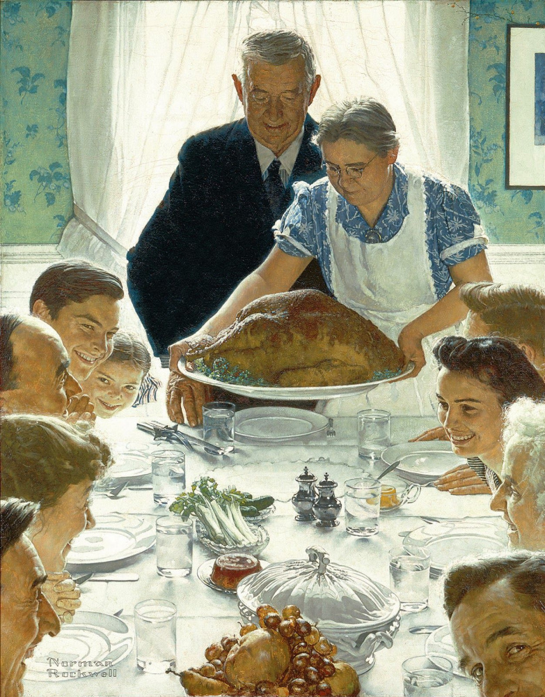 Norman Rockwell. The four freedoms. Freedom from want