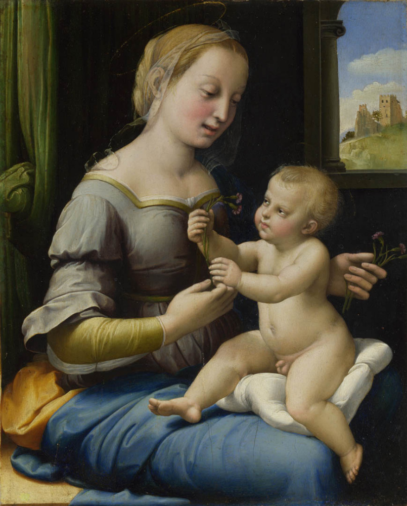 Raphael Santi. Madonna con garofani