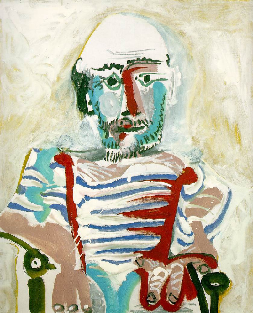 Pablo Picasso. Seated man (self-portrait of Picasso)