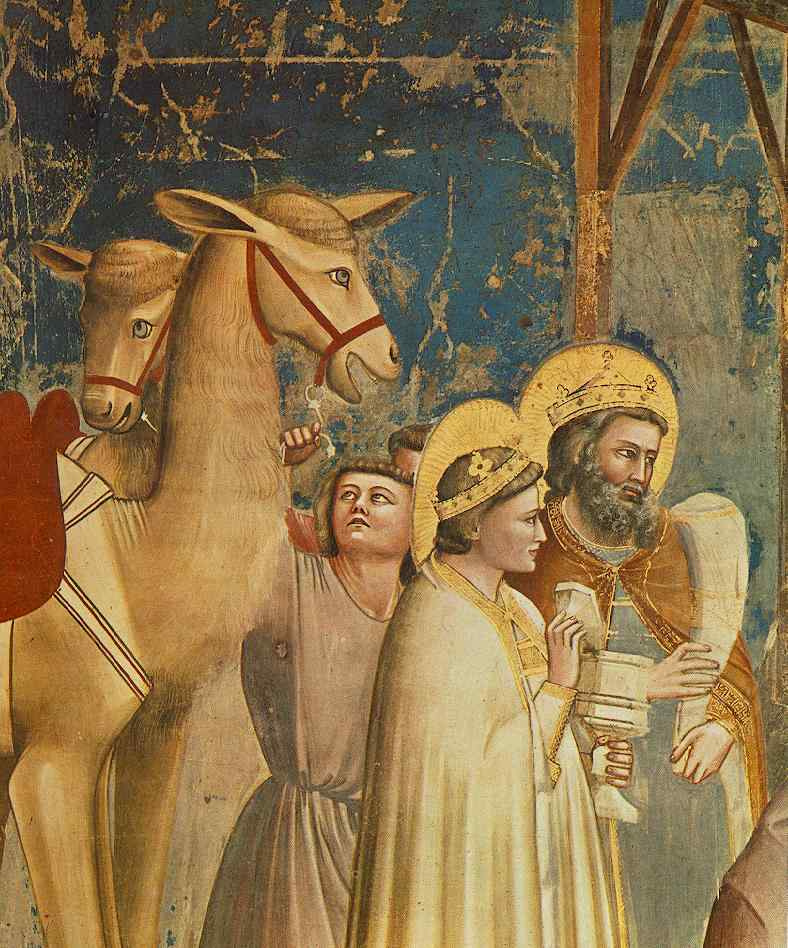 Джотто ди Бондоне. Adoration of the Magi. Scenes from the life of Christ. Fragment