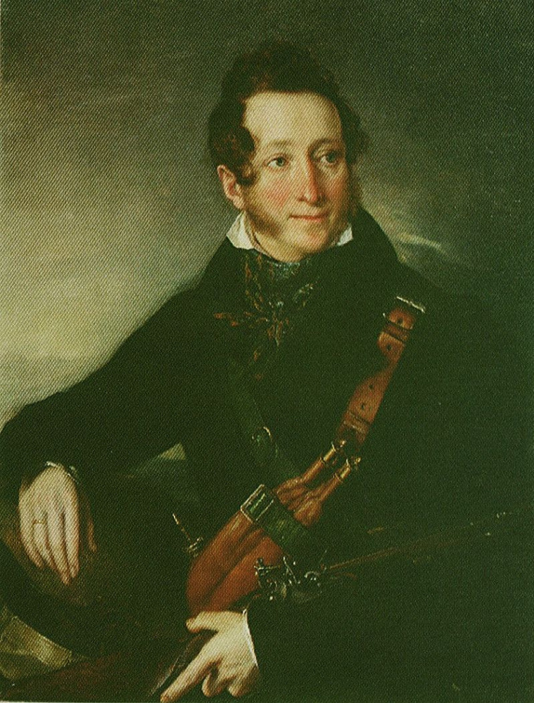Vasily Andreevich Tropinin Portrait d'un inconnu en costume de chasse ...