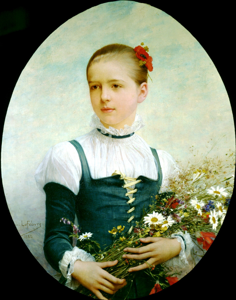 Jules Joseph Lefebvre. Portrait of Edna Barger from Connecticut. 1884