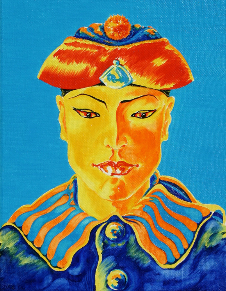 Кандинский-ДАЕ. Siamese sailor in the national headdress. Oil on canvas, 50-40, 1980.