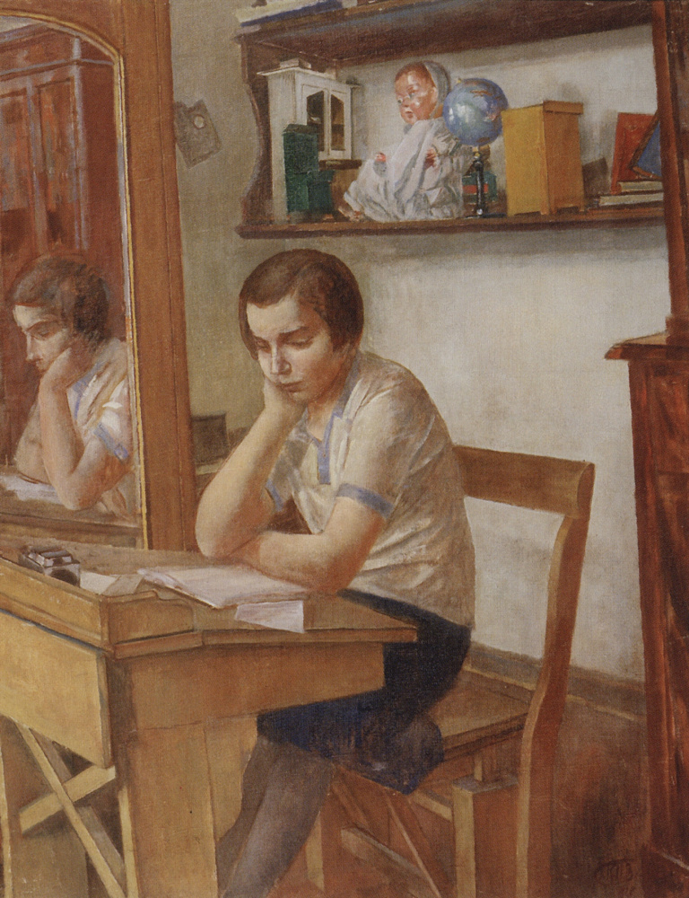 Kuzma Sergeevich Petrov-Vodkin. The girl at the Desk