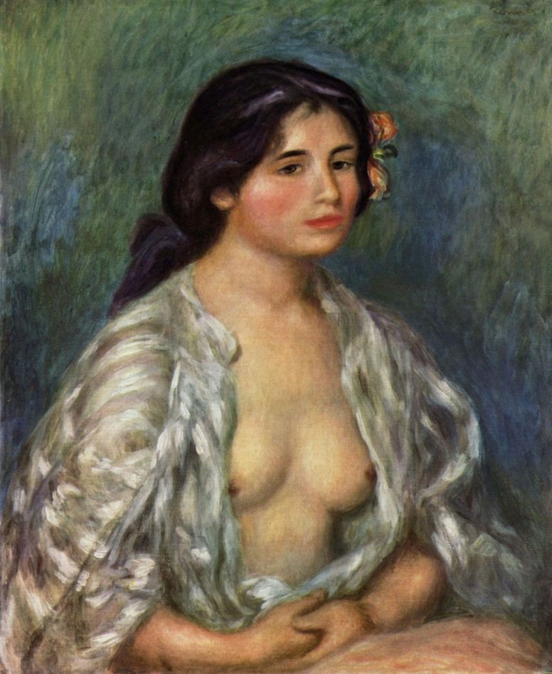 Pierre-Auguste Renoir. Gabrielle in open blouse