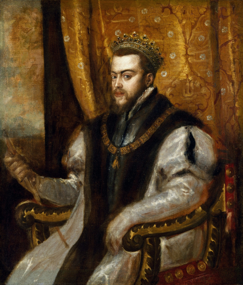 Titian Vecelli. Portrait of king Philip II of Spain