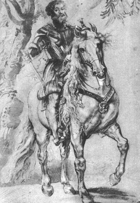 Peter Paul Rubens. Equestrian portrait of the Duke of Lerma (sketch)